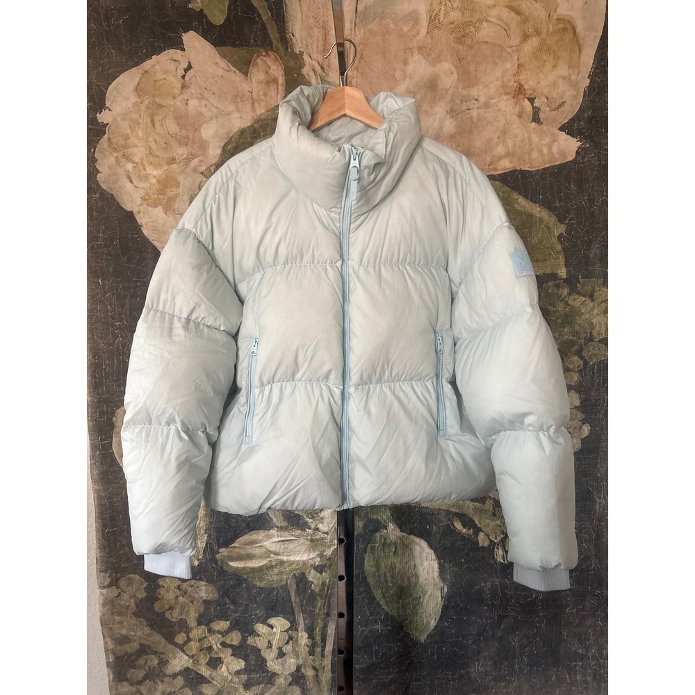Mackage Tessy Powder Blue Nylon High Neck Quilted Puffer Jacket Size Large - Picture 6 of 11